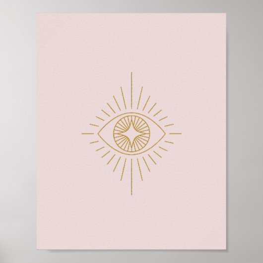 Boho Gold en PinkDiamond Eye Dorm Room Art | Poster (Voorkant)