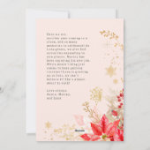 Boho Gold Floral Joy Verticale Foto Kerst Feestdagenkaart (Achterkant)