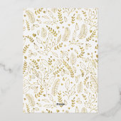 Boho Gold Foil Elegante foto Kerst Kaart (Achterkant)
