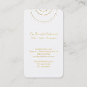 *~* Boho Gold Geometric Mandala Sacred Geometry Visitekaartje (Achterkant)