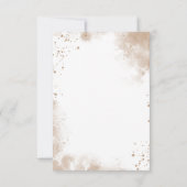 Boho Gold Glitter Pampas Grass & Orchid Wedding  Kaart (Achterkant)