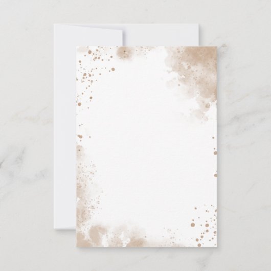 Boho Gold Glitter Pampas Grass & Orchid Wedding  Kaart (Achterkant)