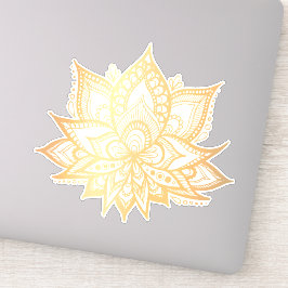 Boho Gold Lotus Bloem Sticker