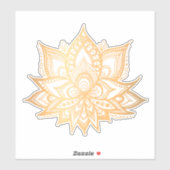 Boho Gold Lotus Bloem Sticker (Vel)