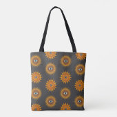 Boho Gold Mandala Sun Third Eye -90s Black Graphic Tote Bag (Achterkant)