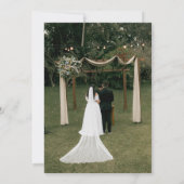 Boho Gold Pampas Arch Fully Editable Wedding  Kaart (Achterkant)