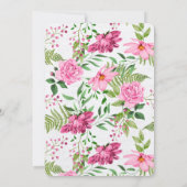 Boho Gold Pink Waterverf Floral Vrijgezellenfeest Kaart (Achterkant)