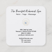 *~* Boho Gold Sacred Geometry Luna Lunar Moon Vierkante Visitekaartje (Achterkant)