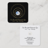 *~* Boho Gold Sacred Geometry Luna Lunar Moon Vierkante Visitekaartje (Voorkant / Achterkant)