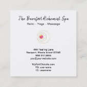 *~* Boho Gold Sacred Geometry Luna Moon Lunar Vierkante Visitekaartje (Achterkant)