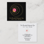 *~* Boho Gold Sacred Geometry Luna Moon Lunar Vierkante Visitekaartje (Voorkant / Achterkant)