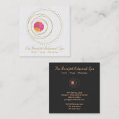 *~* Boho Gold Sacred Geometry Lunar Moon Luna Vierkante Visitekaartje (Voorkant / Achterkant)