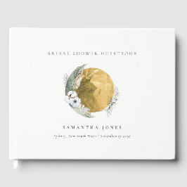 Boho Gold Saga Groene Bloemenkrans Bruidsmeisje Gastenboek