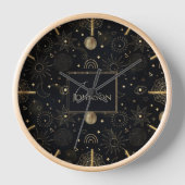 Boho Gold Space doodles Black Design (Voorkant)