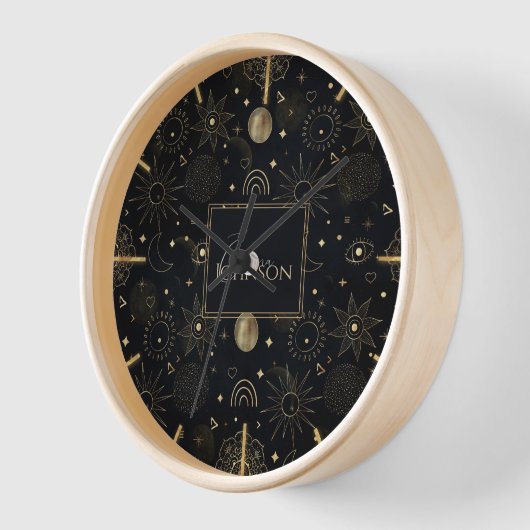 Boho Gold Space doodles Black Design (Hoek)