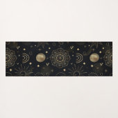 Boho Gold Space doodles Black Design Yogamat (Achterkant (horizontaal))