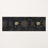 Boho Gold Space doodles Black Design Yogamat (Voorkant (horizontaal))
