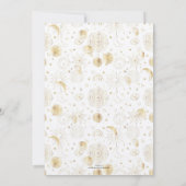 Boho Gold Space doodles White Design Kaart (Achterkant)