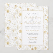 Boho Gold Space doodles White Design Kaart (Voorkant / Achterkant)