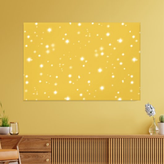 Boho Gold Starlight Canvas Afdruk (Insitu (Woonkamer))