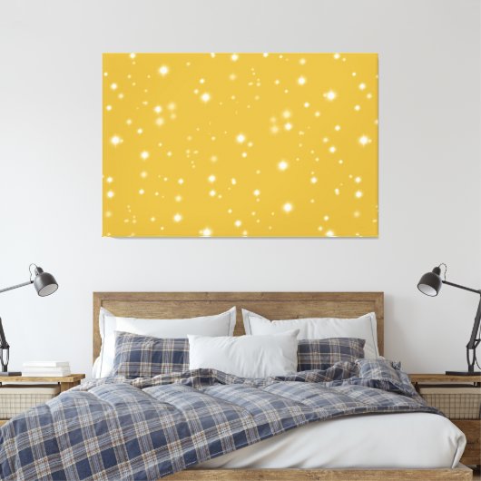 Boho Gold Starlight Canvas Afdruk (Insitu (Slaapkamer))
