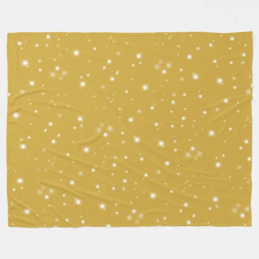 Boho Gold Starlight Fleece Deken (Voorkant (Horizontaal))