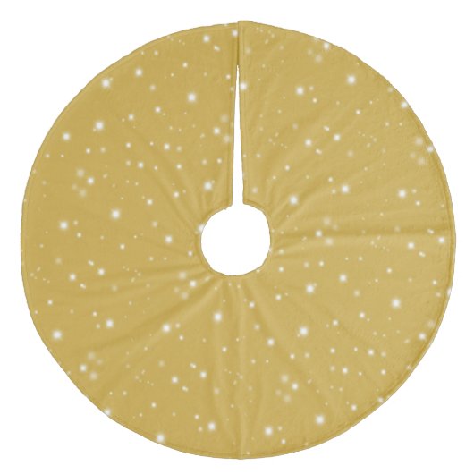 Boho Gold Starlight Fleece Kerstboom Rok (Voorkant)