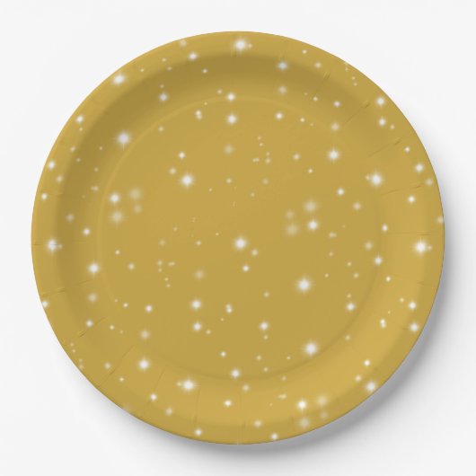 Boho Gold Starlight Papieren Bordje (Voorkant)
