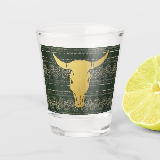 Boho Gold Steer Shot Glas (Voorkant)