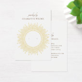Boho Gold Sunburst Circle Earning Display Card Visitekaartje (Bureau)