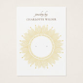 Boho Gold Sunburst Circle Earning Display Card Visitekaartje (Voorkant)
