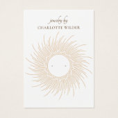 Boho Gold Sunst Spiral Earring Display Card Visitekaartje (Voorkant)