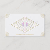 *~* Boho Gold Triangles Sacred Geometry Alchemy Visitekaartje (Voorkant)
