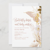 Boho gold Vlinder kussen baby shower Kaart (Voorkant)