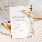 Boho gold Vlinder kussen baby shower Kaart