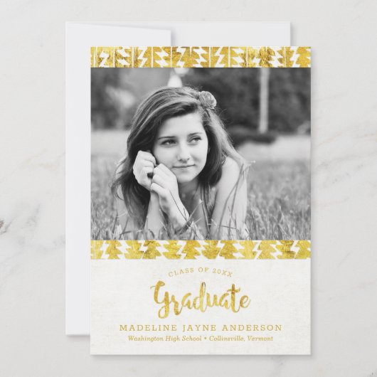 Boho Golden Arrows-Afstuderen Aankondiging (Voorkant)