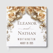 Boho Golden Rozen Spring Wedding Gastenboek (Voorkant)