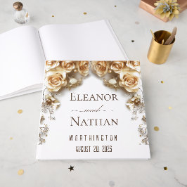 Boho Golden Rozen Spring Wedding Gastenboek
