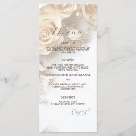 Boho Golden Rozen Spring Wedding Menu