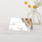 Boho Golden Rozen Spring Wedding Plaatskaartje (Voorkant)