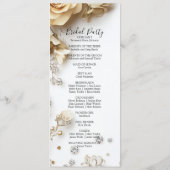 Boho Golden Rozen Spring Wedding Programmakaart (Achterkant)