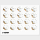 Boho Golden Rozen Spring Wedding Ronde Sticker (Vel)