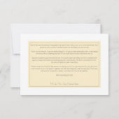 Boho Golden Yellow Meadow Bloemen Gele Bruiloft Bedankkaart (Achterkant)