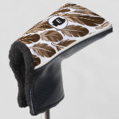 Boho Golf Putter Hoesje – gepersonaliseerd monogra Golfheadcover (3/4 voorkant)