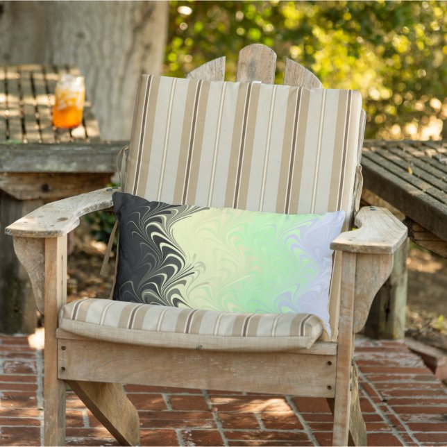 Boho Golvende Gemarmerde Abstract Cassgender Pride Buitenkussen (Stoel)