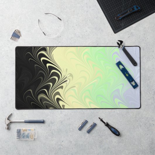 Boho Golvende Gemarmerde Abstract Cassgender Pride Bureaumat (Werkstation)