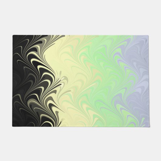 Boho Golvende Gemarmerde Abstract Cassgender Pride Deurmat (Voorkant)