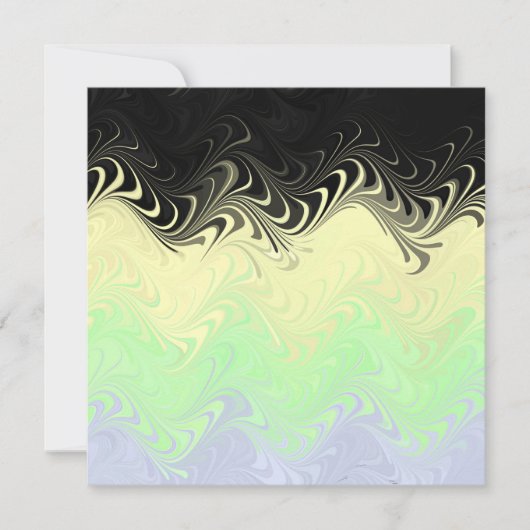 Boho Golvende Gemarmerde Abstract Cassgender Pride Feestdagenkaart (Voorkant)