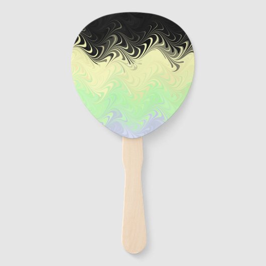 Boho Golvende Gemarmerde Abstract Cassgender Pride Handwaaier (Voorkant)