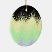 Boho Golvende Gemarmerde Abstract Cassgender Pride Keramisch Ornament (Rechts)